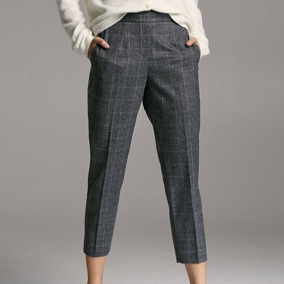 Aritzia Pants - Aritzia Babaton Conan Cashmere Wool Stretch Dress Pant Crop Trousers Plaid Check